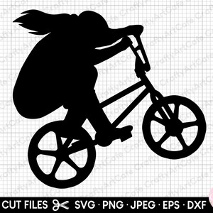 Silhouette fille bmx usage commercial svg png clipart fille bmx