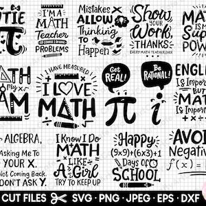 math teacher svg bundle math teacher png bundle math svg bundle math png bundle cut file cricut commercial use math student