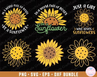 Sonnenblume Png Sonnenblume svg Sonnenblume Png bündel Sublimation kommerzielle Nutzung Sonnenblume Eps Dxf Cricut Schnitt Datei T-Shirt Design