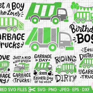 garbage truck svg, garbage truck png, garbage truck svg cricut cut files for kids shirts, garbage truck png bundle