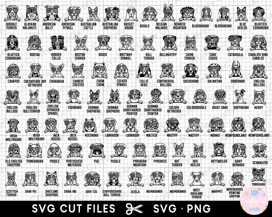 Dog Peeking Svg Png Bundle Cricut Cut Machine Files Commercial - Etsy ...