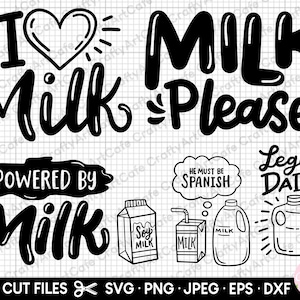 milk svg bundle cricut free commercial use milk png bundle milk eps dxf jpg cut file