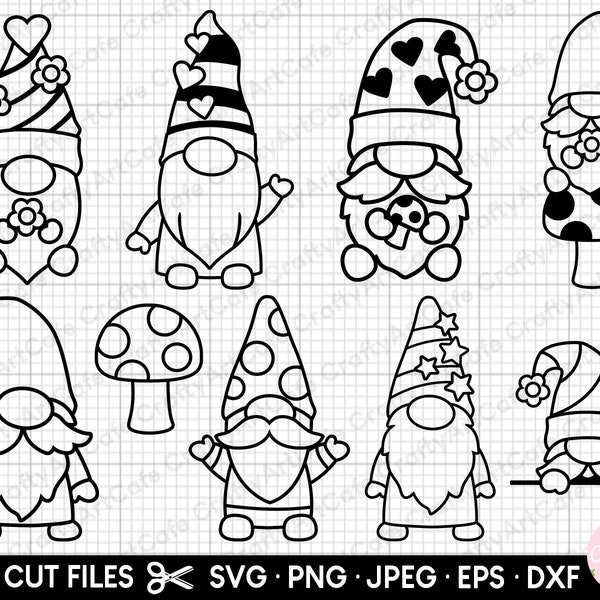 gnome svg bundle gnome png bundle gnome svg file cricut cut file free commercial use gnome lineart gnome clipart eps dxg jpeg jpg