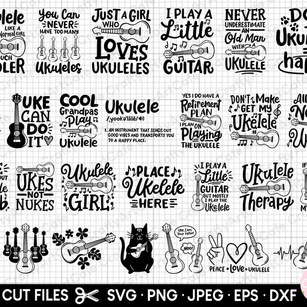 ukulele svg bundle cricut cut file free commercial use ukulele png bundle ukulele vector ukulele clipart ukulele shirt design