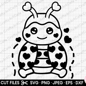 söt nyckelpiga svg söt nyckelpiga png söt nyckelpiga clipart söt nyckelpiga vektorfil kommersiellt bruk Cricut