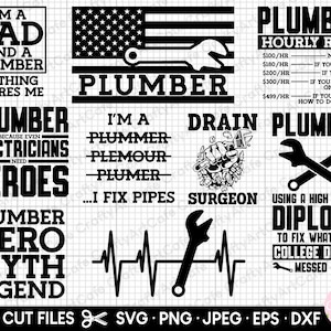Klempner svg, Klempner png, Klempner png bündel, Klempner png bündel, Klempner geschnitten Datei Cricut