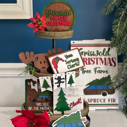 Christmas Vacation Tiered Tray Decor Griswold Decor Etsy