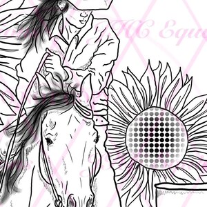 Horse Coloring Page Barrel Racer Digital Download NEW SIZE - Etsy