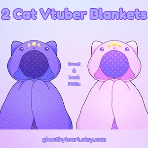 Magic Cat Blanket Vtuber Asset | Twitch PNGtuber Overlay | NOT rigged, PNG only