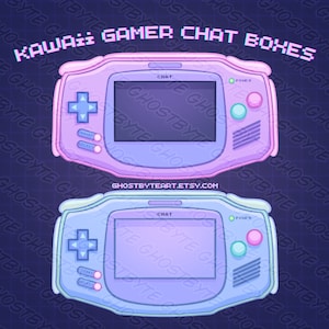 Kawaii Pastel Gamer Chat Boxes | Gamer Girl Streaming Overlays