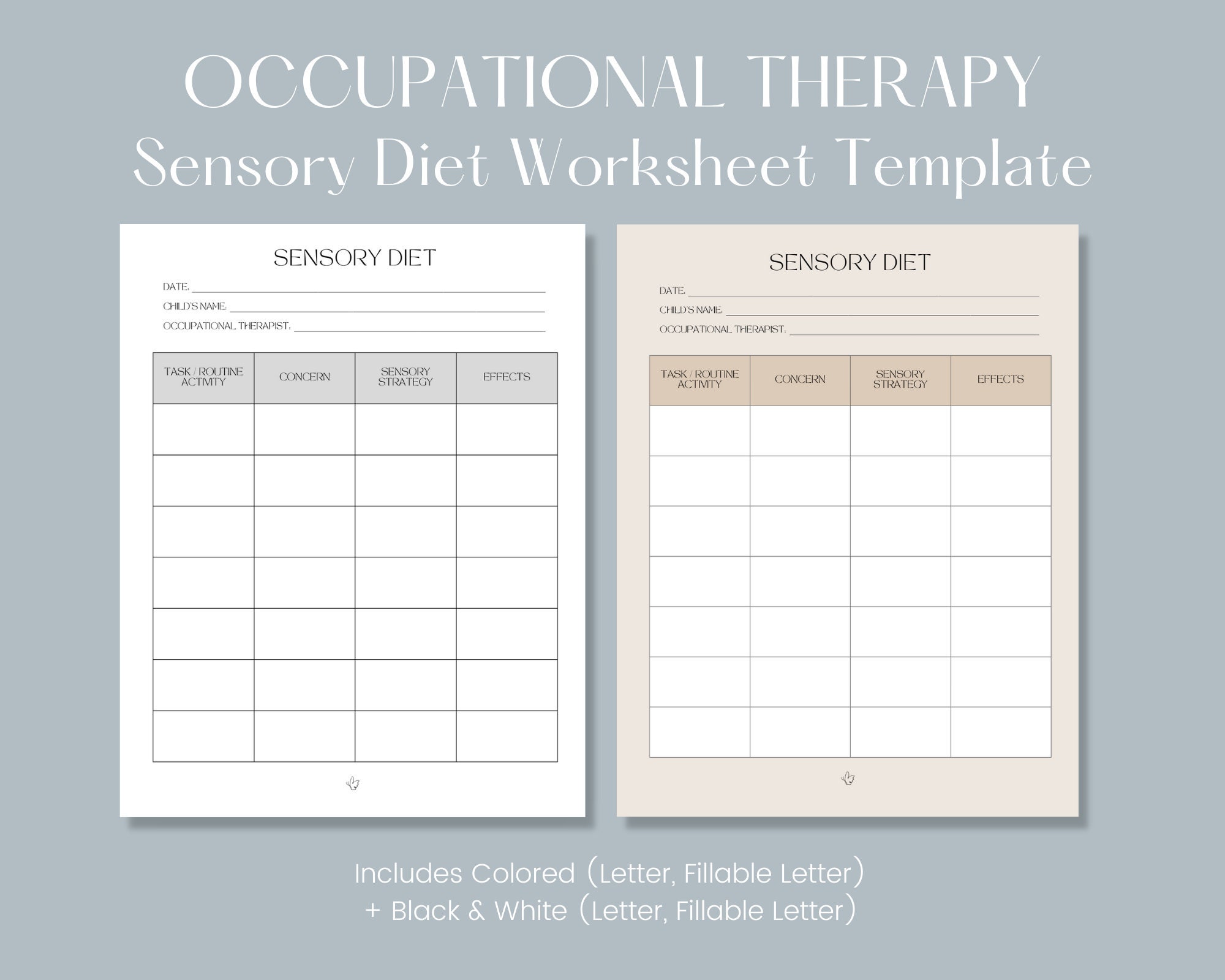 occupational-therapy-sensory-diet-worksheet-template-ot-minimal-style-printable-planner-home-program-handout-letter-fillable-pdf-etsy