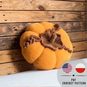 PDF Pillow Pumpkin Crochet PATTERN, the pillow crochet pattern, Halloween crochet pattern