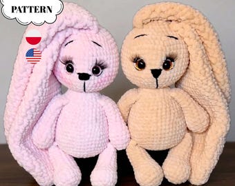 Lila Rabbit Crochet Pattern: Easy Plush Toy (PDF Pattern)