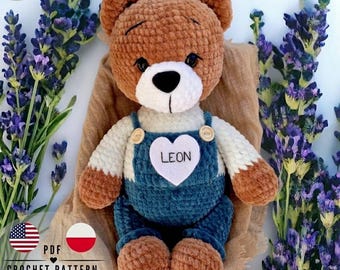 Crochet Teddy Bear Pattern – Premium Beginner Amigurumi PDF – DIY Soft Toy Tutorial – Easy No-Sew Crochet Plush Gift for Kids & Adults