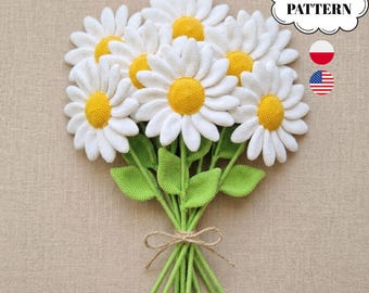PDF Daisy crochet pattern, Vintage Handmade Flower, amigurumi flower, CraftlyPattern
