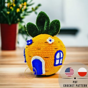 PDF EASTER carrot House Crochet Pattern, Crochet PDF pattern, Easter pattern
