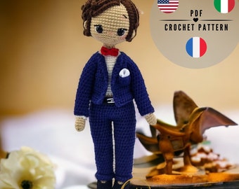 PDF Groom Doll wzór szydełkowy amigurumi, wzór lalki ciała, CraftlyPattern