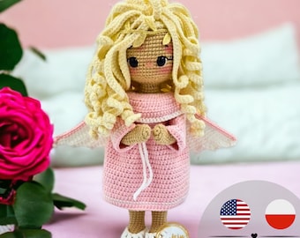 Angel Doll Amigurumi Crochet Pattern (PDF, English, Polish)