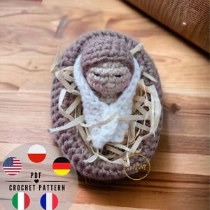 Baby Jesus Crochet Pattern: Christmas Nativity Manger Scene (PDF Pattern)