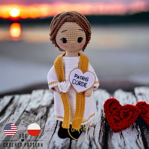 Schema prete amigurumi all'uncinetto, Pdf in inglese, schema body bambola, CraftlyPattern
