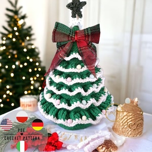 Modello per albero di Natale all'uncinetto: mini decorazioni natalizie (modello PDF)