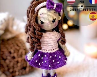 Pola Doll Amigurumi Crochet Pattern, CraftlyPattern (PDF Pattern)