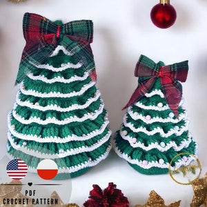 PDF CHRISTMAS trees crochet pattern, Pattern in English, Italian, Polish CraftlyPattern
