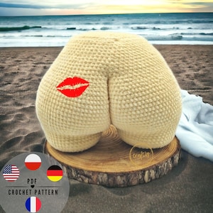 Patrón de crochet para cojín de trasero: un divertido regalo de San Valentín (patrón PDF)