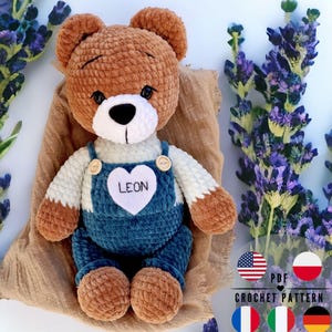 Schema per orsetto di peluche all'uncinetto - PDF Amigurumi per principianti di alta qualità - Tutorial fai da te per giocattoli di peluche - Regalo di peluche all'uncinetto facile e senza cuciture per bambini e adulti