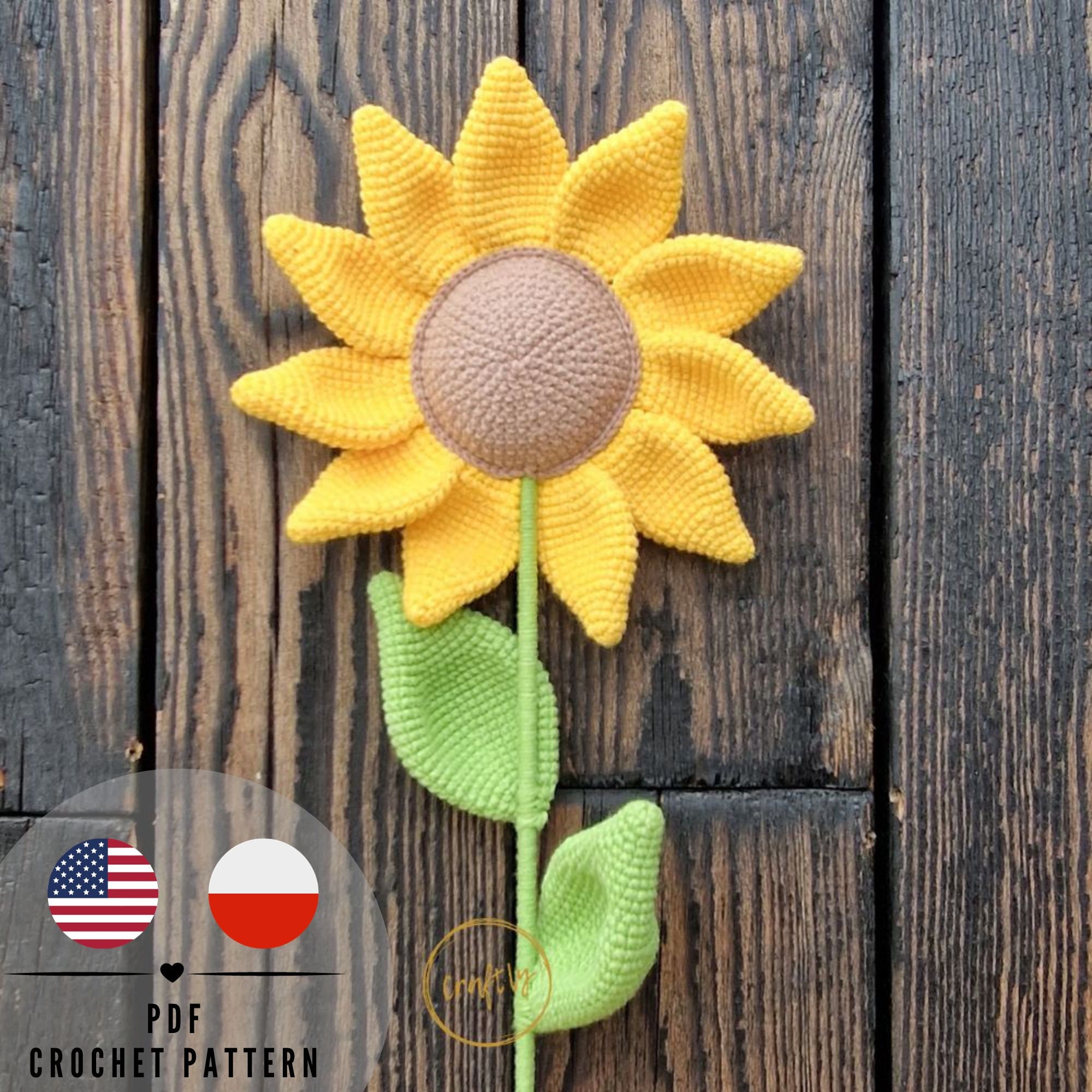 Easy Crochet Sunflower Bouquet Pattern | PDF Tutorial for Floral Home ...