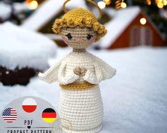 PDF Christmas Angel, Mini Toy, Christmas Nativity Ornament, Amigurumi, Xmas Decoration, CraftlyPattern