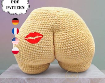 Butt Pillow Crochet Pattern: Funny Valentine's Gift (PDF Pattern)
