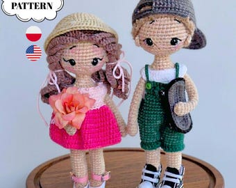Amigurumi Dolls Crochet Pattern: Girl and Boy Toy Making (PDF)