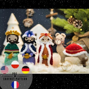 Three Wise Men Crochet Pattern: Nativity Set (PDF Pattern)