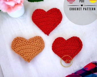 Patrón de corazón de crochet, regalo fácil de San Valentín (patrón - Main Image