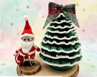 Crochet Christmas Pattern Bundle - Santa Claus & Christmas Tree Amigurumi - PDF Tutorial in English (US Terms) - Funny DIY Holiday Decor