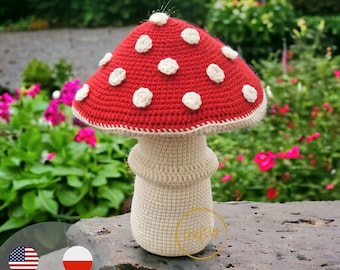 Modèle au crochet PDF représentant un champignon vénéneux * Modèle souris * jouet amigurumi * Modèle au crochet facile CraftlyPattern