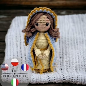 PDF Amigurumi de la Vierge Marie au crochet, jouet amigurumi de la Vierge Marie, modèle artisanal