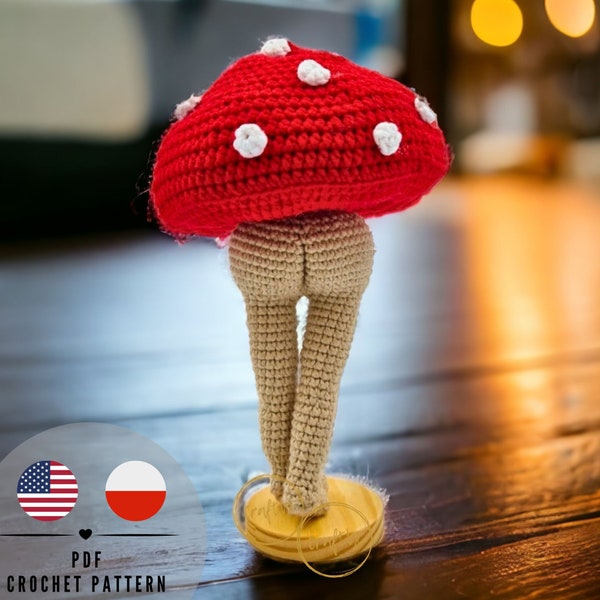 PDF Walking Mushroom Butt crochet pattern, ass crochet pattern, Valentine's gift, CraftlyPattern