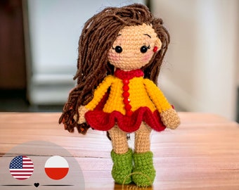 Mini Amigurumi Doll Crochet Pattern PDF, DIY Tutorial