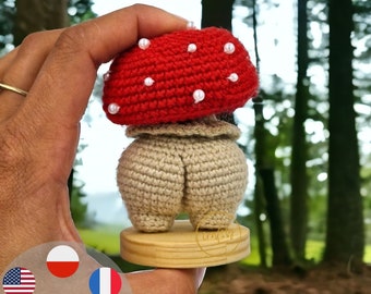 Mini Mushroom Butt Crochet Pattern: Funny Keychain (PDF Pattern)
