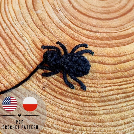 Mini Spider Crochet Pattern: Halloween Keychain (PDF)