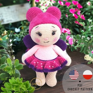 Crochet Pattern Plush Butterfly, Amigurumi DIY Toy Tutorial, Soft Handmade Butterfly, Crochet Gift for Kids & Nursery Decor