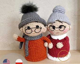 Großeltern Amigurumi Häkelanleitung: Oma & Opa (PDF)