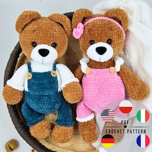 Crochet Bear Pattern PDF • Amigurumi Teddy Bear Tutorial • Cute Plushie DIY • Easy Step-by-Step Crochet Pattern • Digital Download
