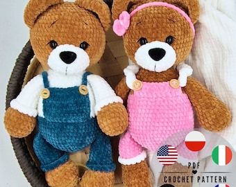 Crochet Bear Pattern PDF • Amigurumi Teddy Bear Tutorial • Cute Plushie DIY • Easy Step-by-Step Crochet Pattern • Digital Download