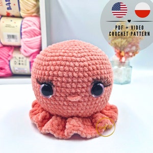 Oktopus Amigurumi Häkelanleitung: Einfache Anfänger-Anleitung (PDF + Video)