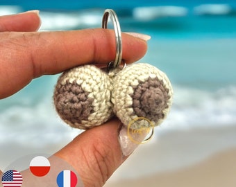 PDF Mini Breast crochet pattern, Valentine's gift, crochet pattern keychain, CraftlyPattern