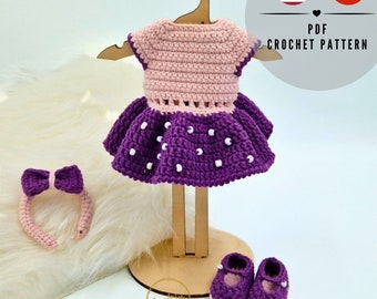 Crochet Doll Clothes Pattern – Pola and Nela (PDF Pattern, English/Polish)