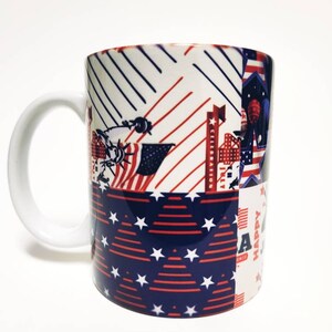 Multi Pattern Fourth Of July Coffee Mug 12-15oz